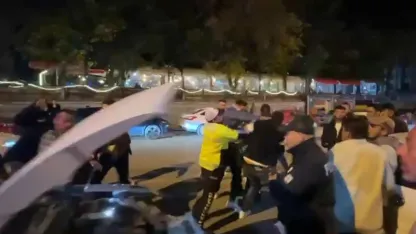 Kaza sonrası tekme ve yumruklu kavga