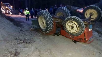 Burdur’da traktör devrildi: 1 ölü, 1 yaralı