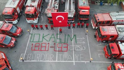 İtfaiyeciler Atatürk'ü andı