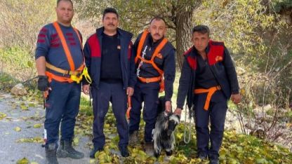 Kayalıklarda mahsur kalan keçi kurtarıldı