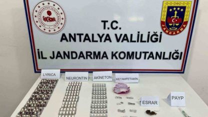 Antalya’da sentetik hap ve esrar ele geçirildi
