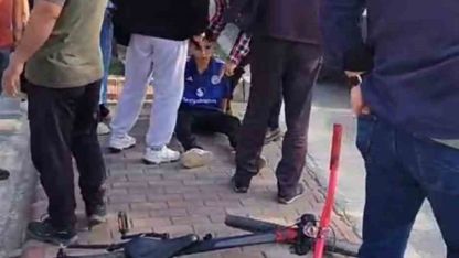 Yaya geçidinden bisikletiyle geçerken otomobilin çarptığı çocuk yaralandı