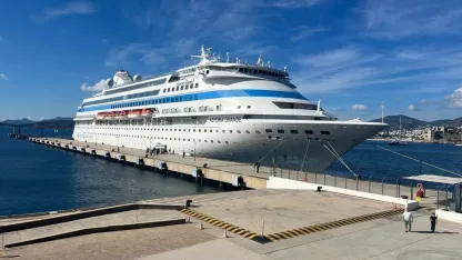 Bodrum'a sezonun son kruvaziyeri 634 turist getirdi