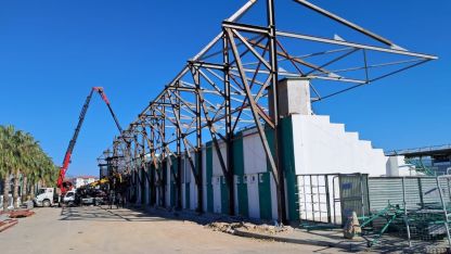 İsmail Ogan Stadyumu'nda çalışmalar sürüyor