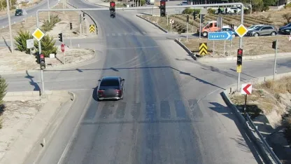 Burdur’da dron destekli trafik denetimi
