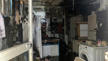 Tamirhanede yangın hasara neden oldu