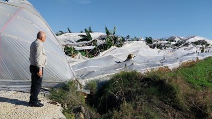Manavgat'ta hortum, seralara zarar verdi