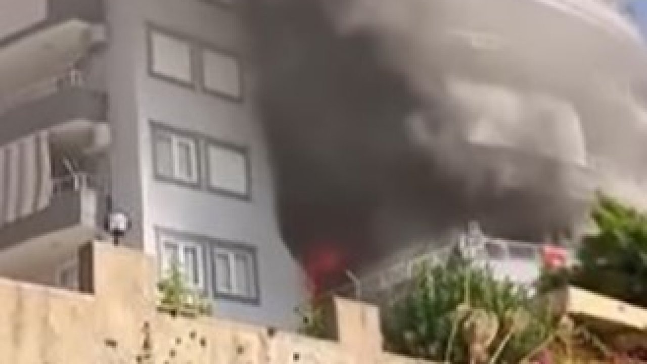 Alanya’da 5 katlı binada korkutan yangın