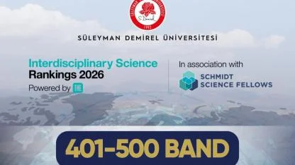 SDÜ, THE Interdisciplinary Science Rankings 2026'da başarı elde etti