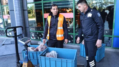 Otogarda usulsüz taşınan 270 kilo ete el konuldu