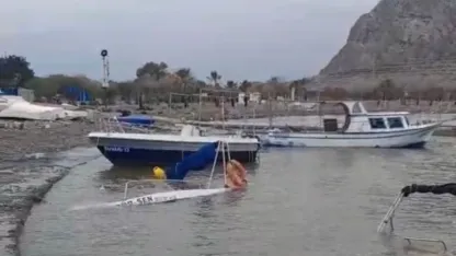 Silifke’de fırtına tekneleri batırdı