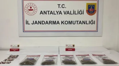 Alanya’da jandarmadan uyuşturucu operasyonu