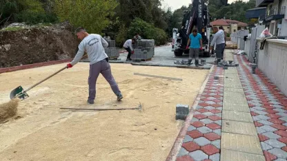 Kemer Kuzdere’de iki sokak arasındaki altyapı çalışmaları tamamlandı