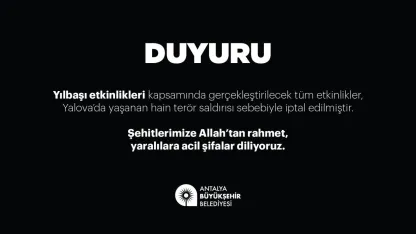 Antalya'da yılbaşı etkinlikleri iptal edildi