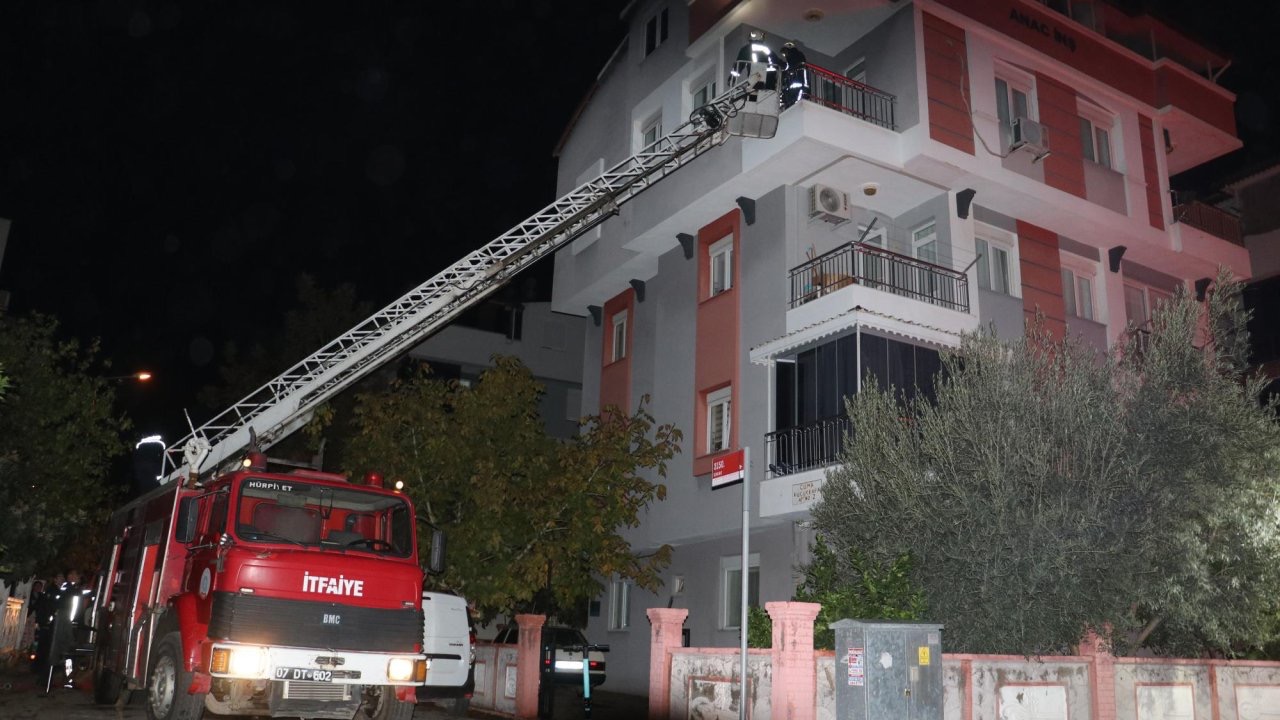 Apartmanda yangın paniği
