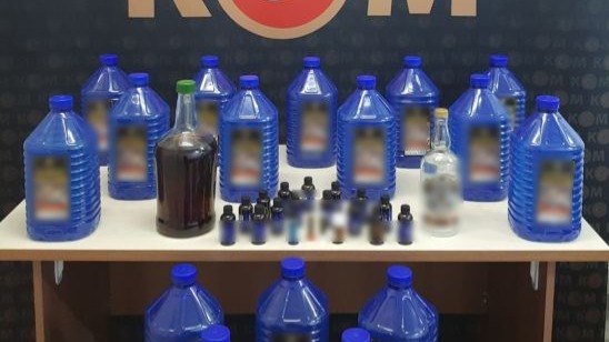 Burdur’da 2025’te bin 284 litre kaçak ve sahte alkol ele geçirildi