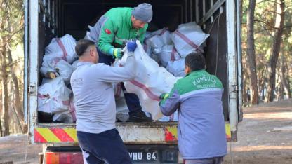 Kumluca'da ihtiyaç sahiplerine yakacak desteği