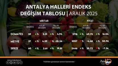 Antalya’da gıda endeksleri aralıkta şaşırttı