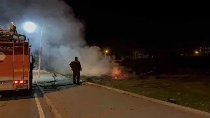 Gazipaşa’da çalılık yangını itfaiye ekiplerince söndürüldü