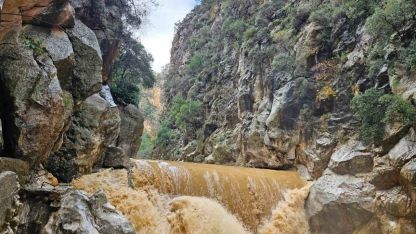 Yoğun yağışlar Gökbük Kanyonu’nun su debisini artırdı