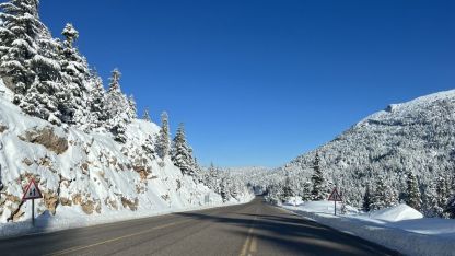 Antalya'nın geçit vermeyen yolunda harika manzaralar