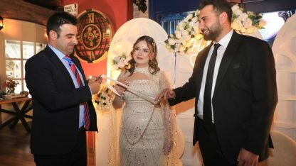 Şehit Emniyet Amiri Aksoy’un oğlu için anlamlı nişan töreni