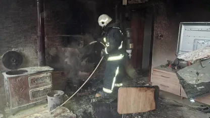 Serik'te ev yangını