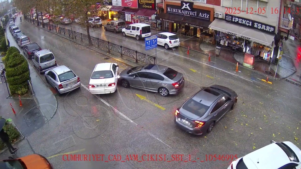 Isparta’da dikkatsiz sürücülerin neden olduğu kazalar KGYS kameralarına yansıdı