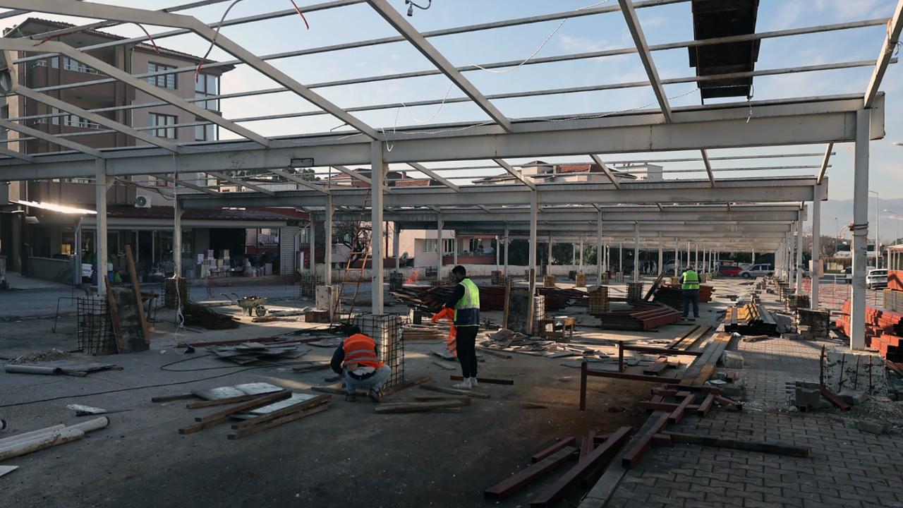 Yatağan pazaryeri modern ve konforlu bir yapıya kavuşuyor