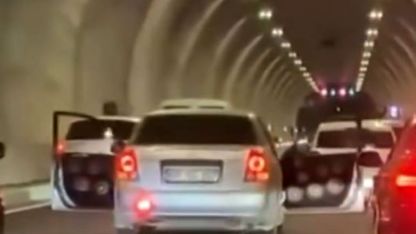 Tünelde trafiği tehlikeye sokan sürücüye ceza