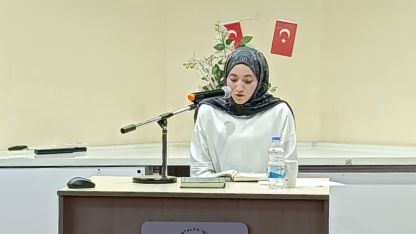 Kur'an-ı Kerim okuma yarışmasında birinci oldu