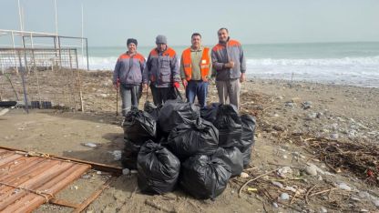 Sahillerde temizlik çalışması
