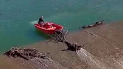 Barajda tehlikeli temizlik