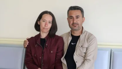 Eşinin 14 Şubat'ta bağışladığı böbrekle yeni hayatına başladı