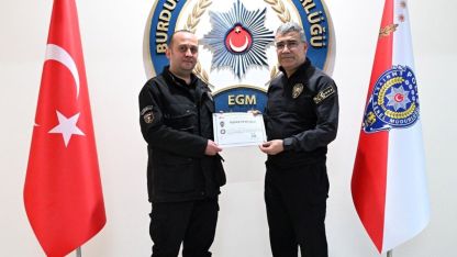 Güvenlik görevlisine teşekkür belgesi