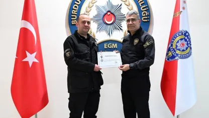 Güvenlik görevlisine teşekkür belgesi