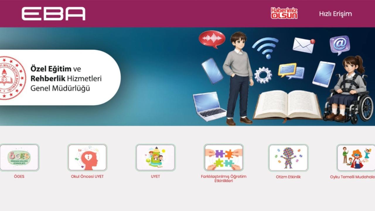 Özel Eğitim Materyal Platformu'na EBA üzerinden erişilebilecek