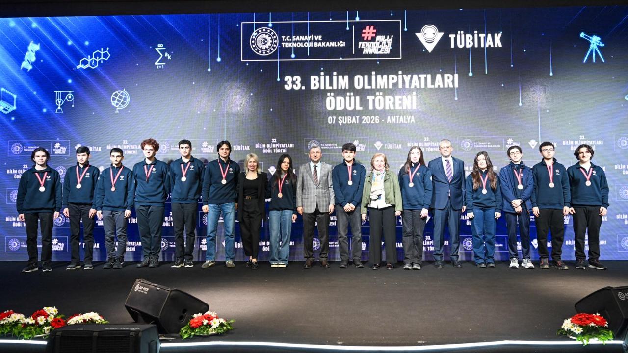 TÜBİTAK 33. Bilim Olimpiyatları Ödül Töreni Antalya'da düzenlendi