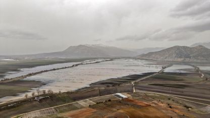 Kurutulan 'antik' göl, son yağışlarla hayat buldu
