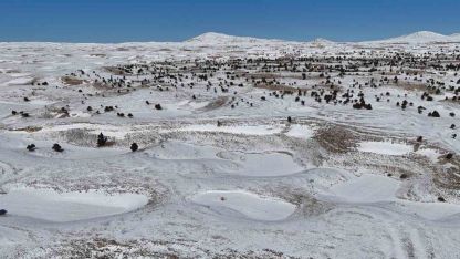 Toroslar ‘da obruklar karla doldu