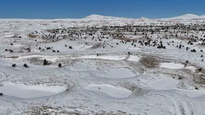 Toroslar ‘da obruklar karla doldu