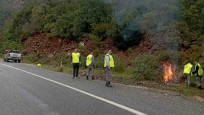 Marmaris’te yangın sezonu öncesi temizlik çalışmaları sürüyor