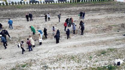 TUSAŞ şehidi Ekici anısına 1000 meyve fidanı toprakla buluşturuldu