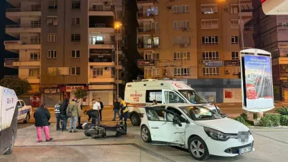 Muratpaşa’da otomobil ile motosiklet çarpıştı: 1 yaralı
