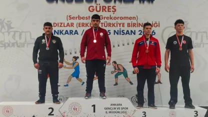Manavgatlı güreşçi Umut Altay Türkiye ikincisi oldu