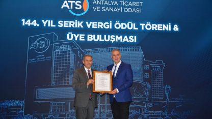 ATSO’nun 144’üncü yılı kapsamında Serik’te vergi ödül töreni düzenlendi
