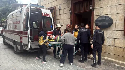 Depoya inmeye çalışırken düşüp yaralandı