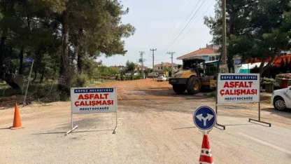 Duacı’da alt yapı çalışmaları tamamlanan 34 sokağa sıcak asfalt