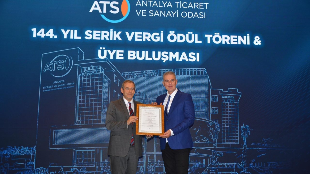 ATSO’nun 144’üncü yılı kapsamında Serik’te vergi ödül töreni düzenlendi