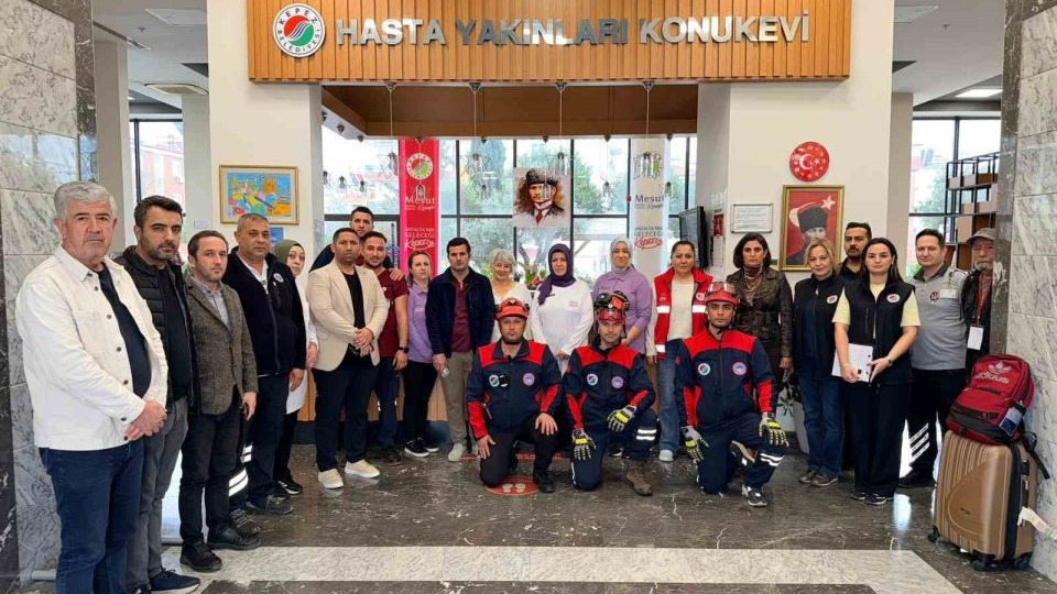 Kepez’den Hasta Yakınları Konukevi’nde deprem tatbikatı